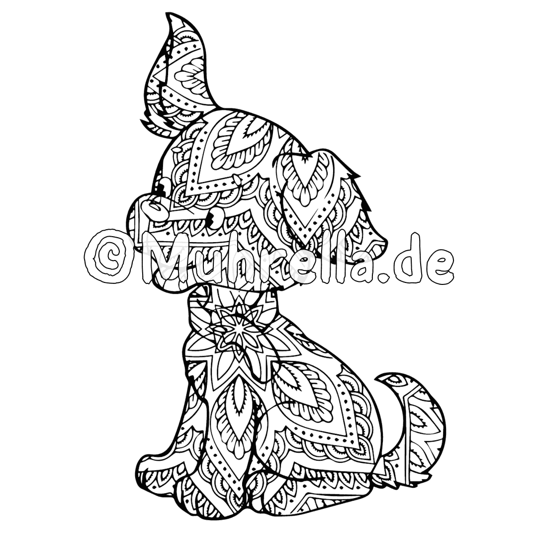 Cute Dogs Coloring Book sample coloring page