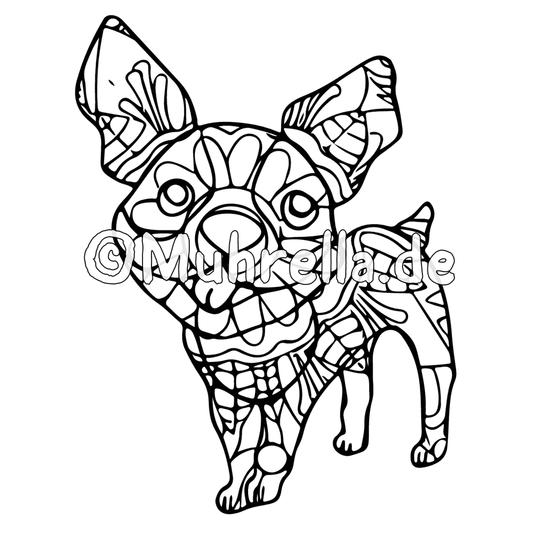 Cute Dogs Coloring Book sample coloring page