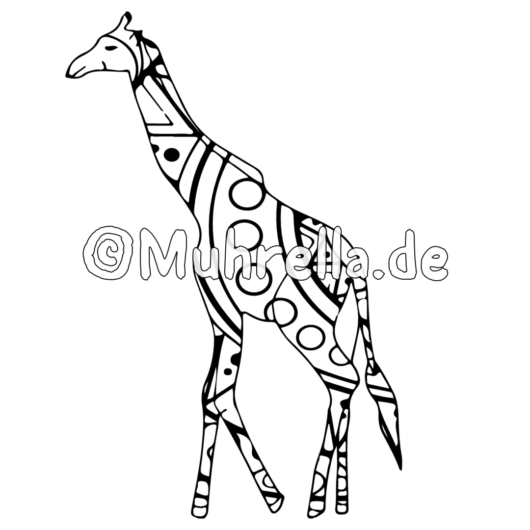 Cute Giraffe Coloring Book sample coloring page
