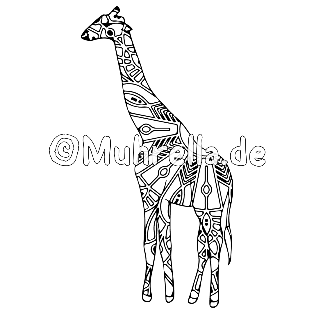 Cute Giraffe Coloring Book sample coloring page