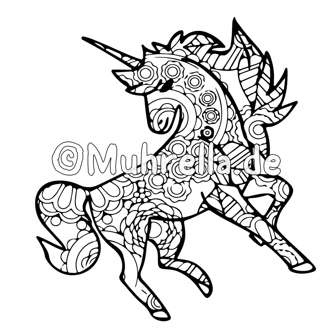 Graceful Unicorns Coloring Book sample coloring page
