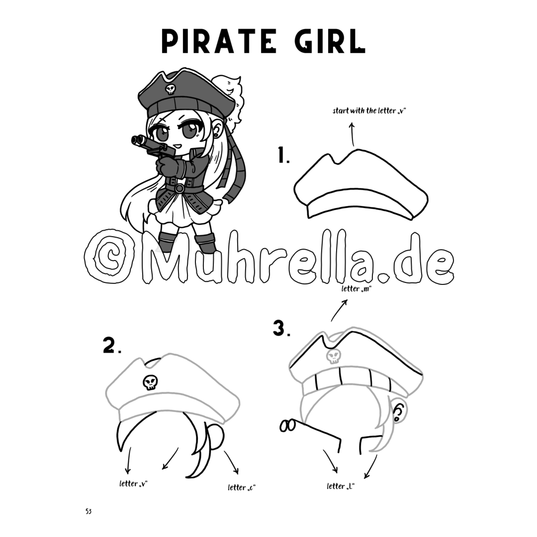 How To Draw Chibi sample coloring page