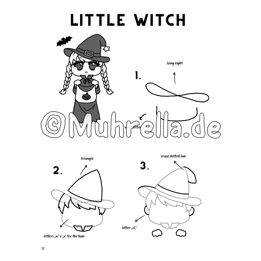 How To Draw Chibi sample coloring page