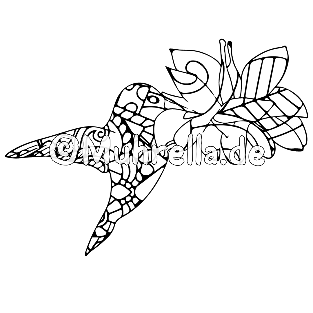 Hummingbirds Coloring Book sample coloring page