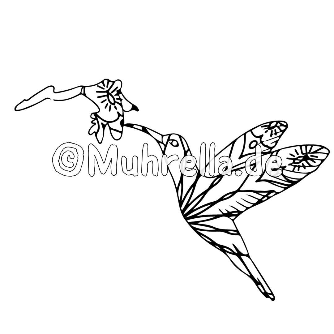Hummingbirds Coloring Book sample coloring page