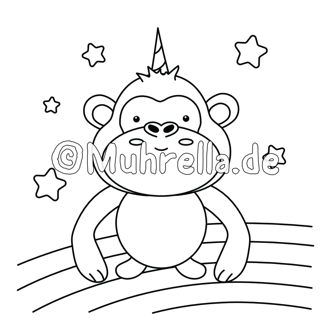 Unicorn Animals Coloring Book sample coloring page