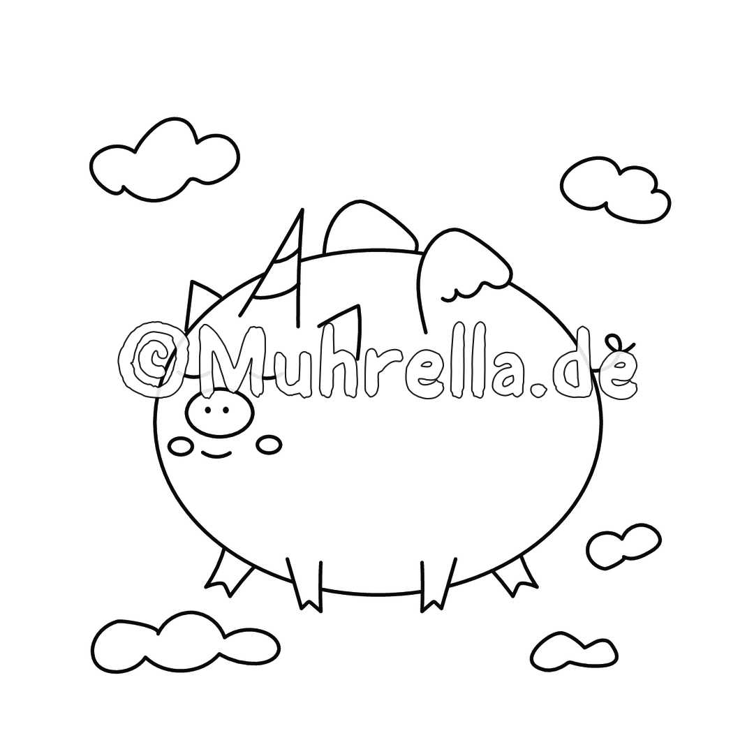 Unicorn Animals Coloring Book sample coloring page